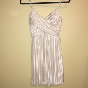 White dress with gold sparkles B. DARLIN size 3/4